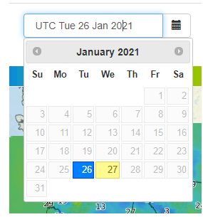 image of the datepicker